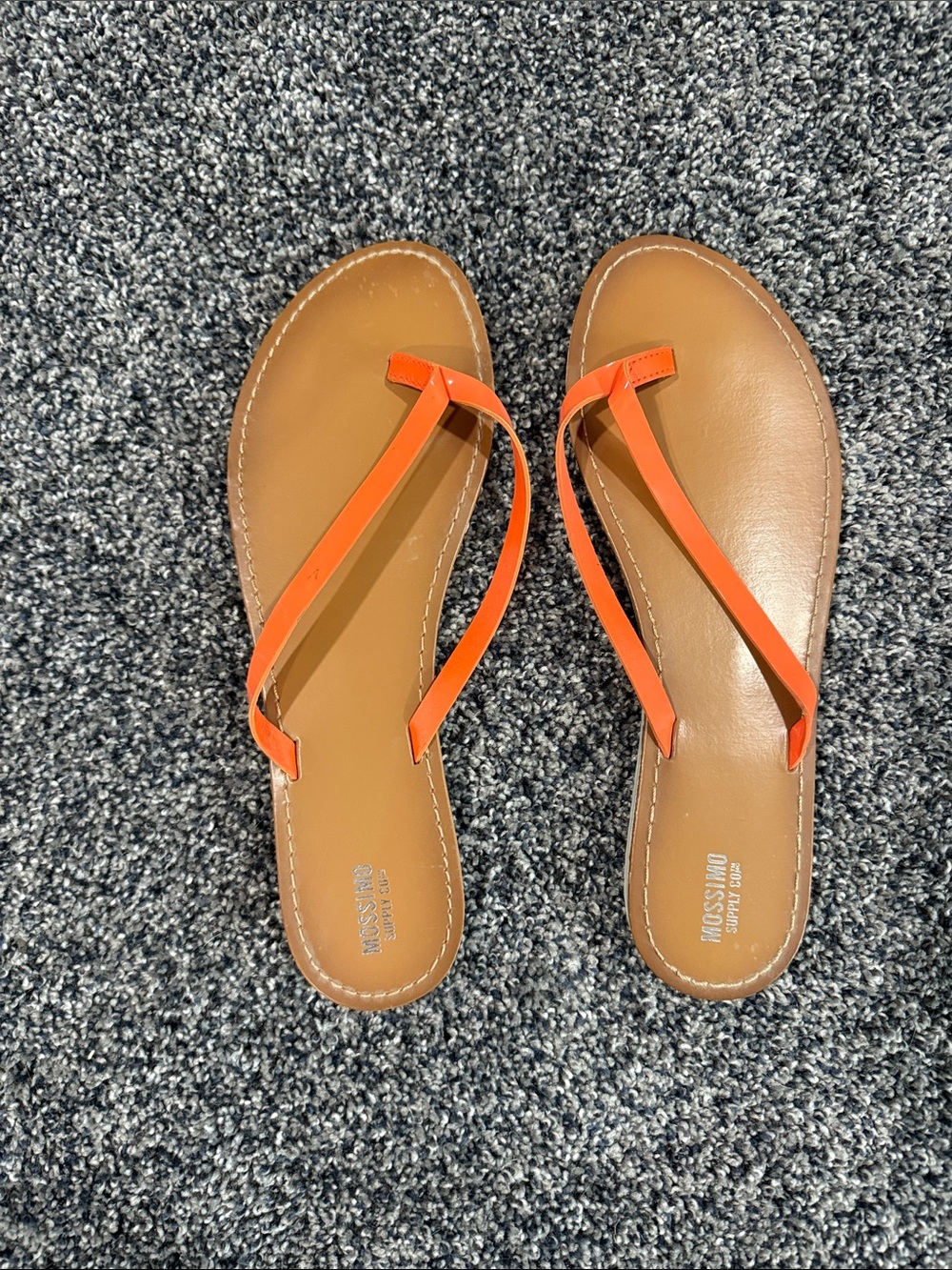 Mossimo Supply Co. Orange and Tan Women's Flip Flop Sandals